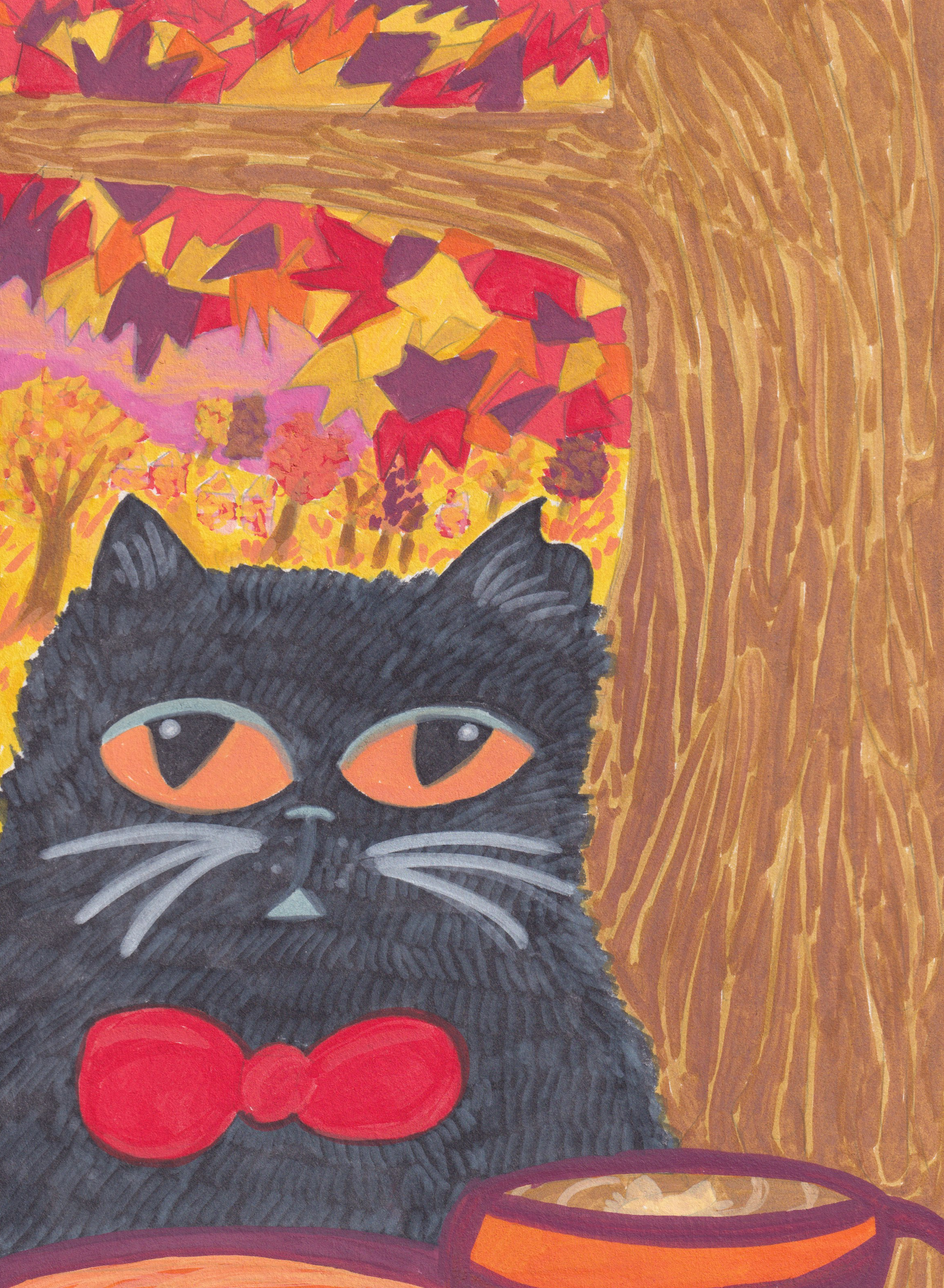 Autumn Leaves and Bertram - Digital Download